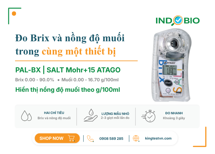 Máy đo brix và nồng độ muối ATAGO PAL-BX|SALT Mohr 15